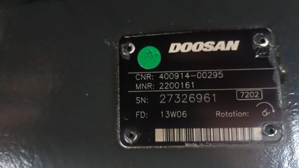 основной гидронасос экскаватора Doosan Dx340